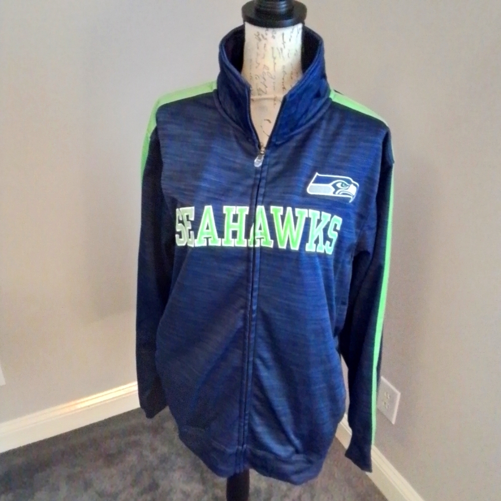 Seattle Seahawks Majestic NFL Big & Tall Full-Zip Jacket - LT